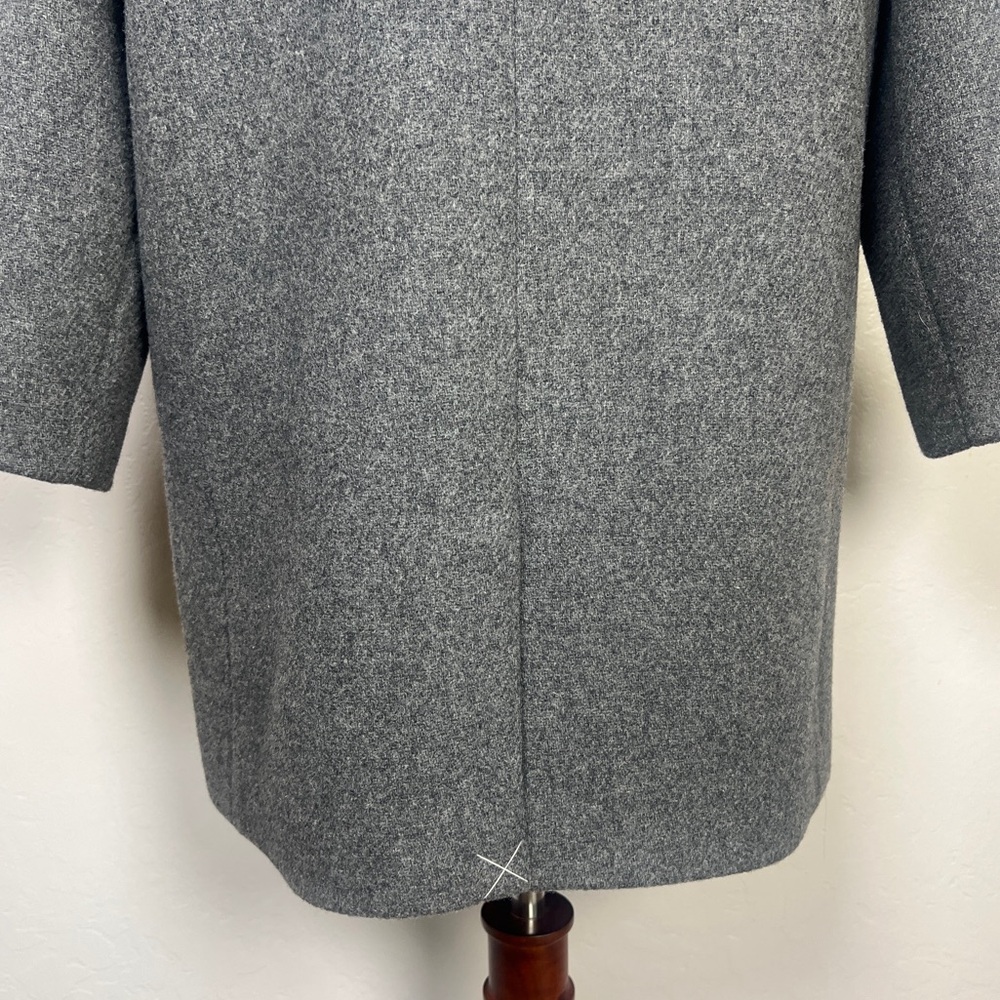 J.CREW Women Size 8P Heather Gray Toscana Coat Italian Stadium-cloth Wool‎ Blend - Picture 11 of 14